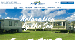 Desktop Screenshot of ploughleisurecaravanpark.com