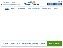 Tablet Screenshot of ploughleisurecaravanpark.com